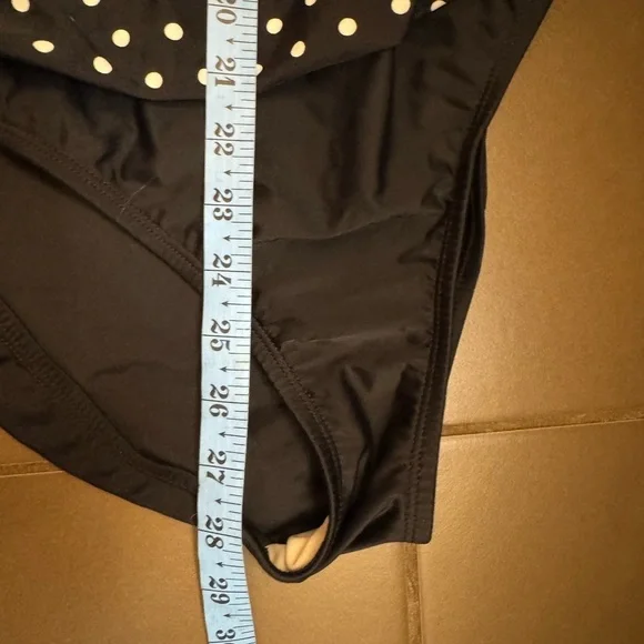 2 BAMBOO Ladies' Swimsuit Black & White Polka Dot Size XXL 14-16 Tummy Control - Picture 12 of 15